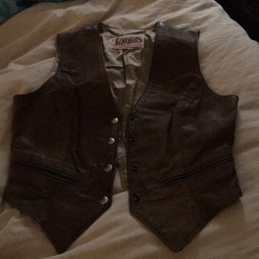 Vintage leather vest